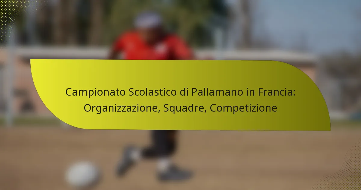 Campionato Scolastico di Pallamano in Francia: Organizzazione, Squadre, Competizione