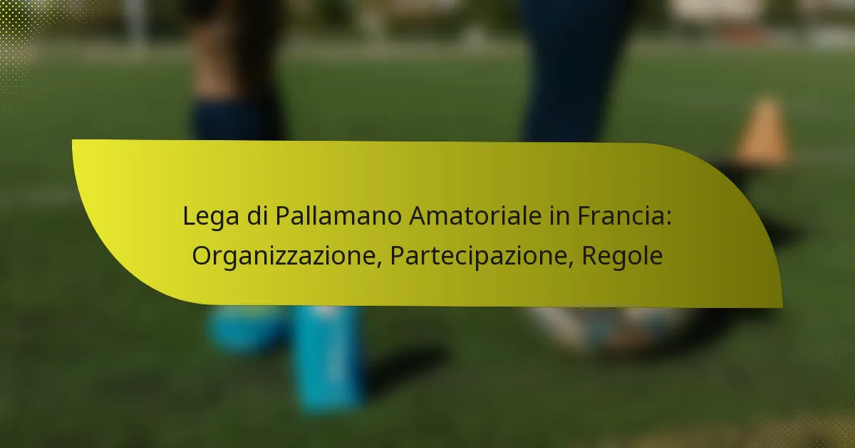 Lega di Pallamano Amatoriale in Francia: Organizzazione, Partecipazione, Regole