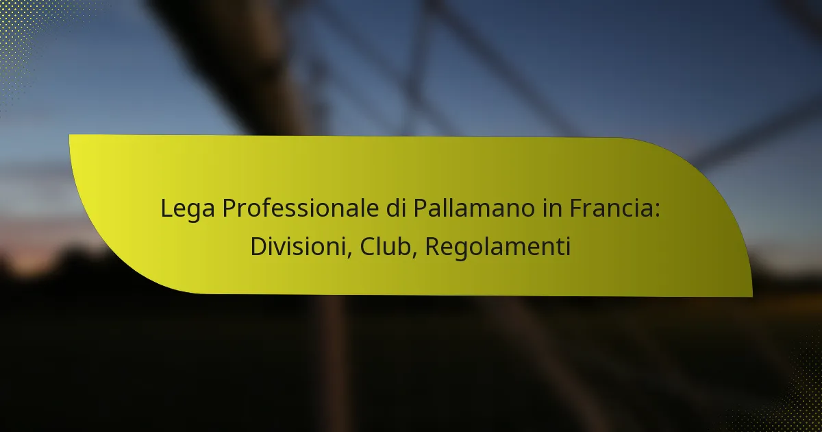 Lega Professionale di Pallamano in Francia: Divisioni, Club, Regolamenti